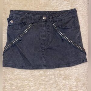 AKIRA Black Denim Skirt